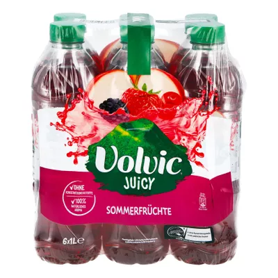 Volvic Juicy Sommerfrüchte 1 Liter, 6er Pack