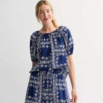 Women's Sonoma Goods For Life® Silk-Like Femme Peasant Top
