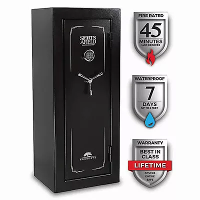 Sports Afield 24 Long Gun + 4 Handgun 10.12 cu. ft. Electronic Lock Preserve Gun Safe, Gloss