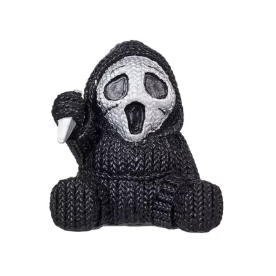 Halloween Figure Silver Mask Sitting