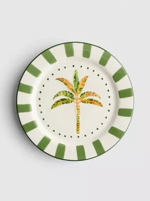 Plato de postre con frutas tropicales