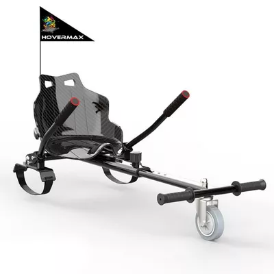 HOVERMAX Hoverboard Go Kart, Hoverboard Seat Attachment with Adjustable Frame Length for 6.5" 8" 10" Hoverboard, Suitable for Kids & Adults, Black