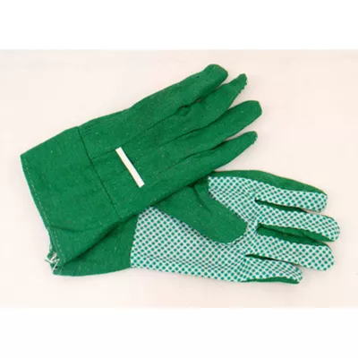 Mauk (12 Paar) Gartenhandschuhe, PVC genoppte Handfläche Größe 9,5"