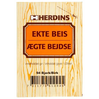 Herdins, Vand-/spritbejdsepulver, nr. 94, birk, 1 stk.