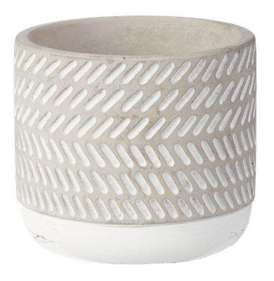 Indoor Cement Pot 12 x 11cm Assorted