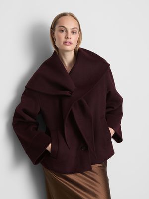 Chaqueta con bufanda en mezcla de lana de The Edit