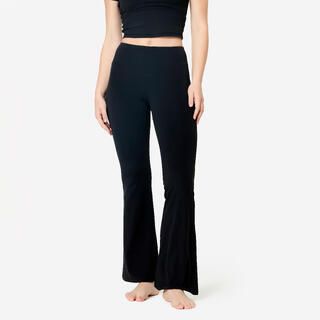 KIMJALY Leggings donna yoga BREATHE flare traspiranti con tasca neri