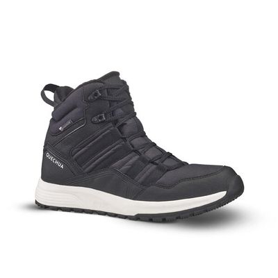QUECHUA Wanderschuhe Herren halbhoch warm wasserdicht - NH500 schwarz