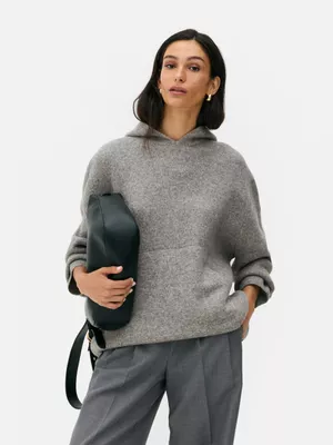 Sudadera de punto básica con capucha