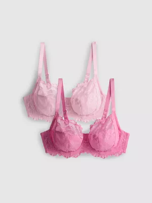 Pack de 2 sujetadores sin relleno, copas D-H