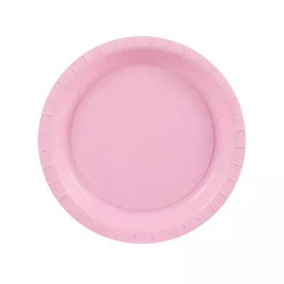 Plate Pink 23cm 16pk