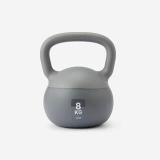 DOMYOS Kettlebell morbido 8kg con impugnatura larga