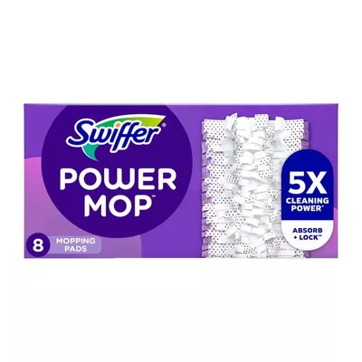 Swiffer PowerMop Multi-Surface Mopping Pad Refills, 8 Count