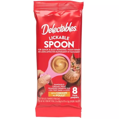 Hartz Delectables Lickable Spoon, Interactive Wet Cat Treats, Chicken 8ct