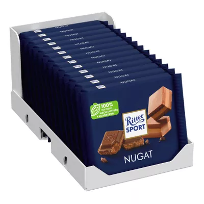 Ritter Sport Nugat Schokolade 100 g, 13er Pack