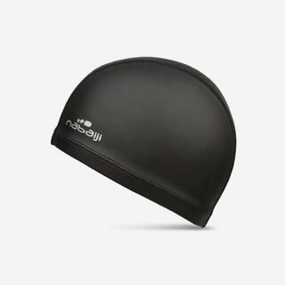 Cuffia nuoto tessuto rivestito silicone adulto nera