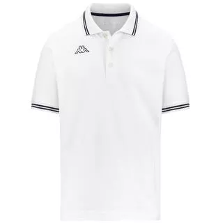 KAPPA polo maniche corte da uomo in cotone grigio da fitness