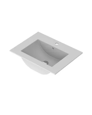 LAVABO DE ENCIMERA 61CM BLANCO MATE
