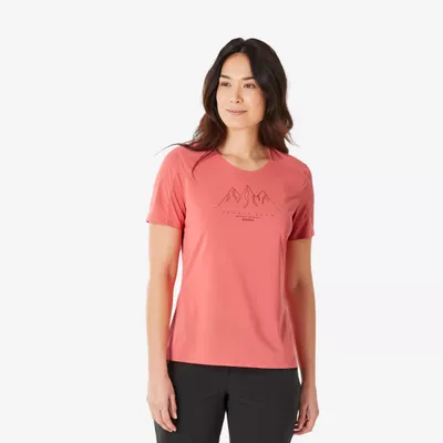 Wandershirt Damen kurzarm - MH500 rot
