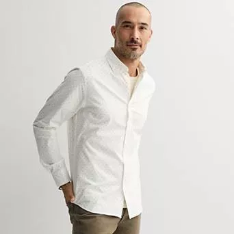 Men's Sonoma Goods For Life® Long Sleeve Performance Button-Down Shirt