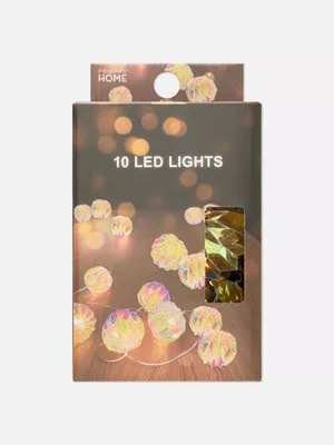 Guirnalda con 10 luces LED iridiscentes