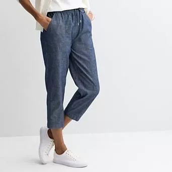 Women's Croft & Barrow® Utility Pull-On Capri Pants
