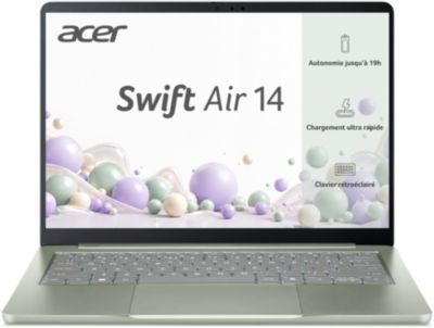 Acer - Ordinateur Portable  Swift Air Sfa14-I31-59jg 14" Intel Core 5 320 8 Go Ram Ddr5 Ssd 512 Go