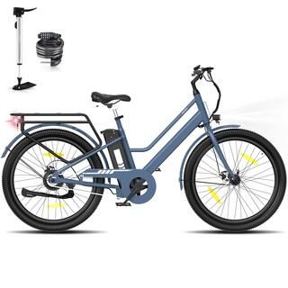 HITWAY Bici elettrica da città 27,5", telaio basso, 250W, 100 km, BK8SL