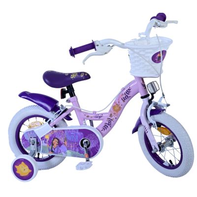 Kinderfahrrad Disney Wish für Mädchen 12 Zoll Kinderrad in Lila
