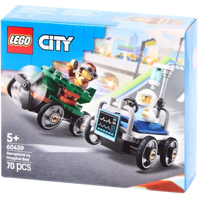 Závodní balíček: Letadlo vs. nemocniční lůžko LEGO City