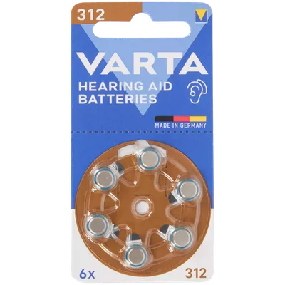 Baterie do naslouchátka Varta 312