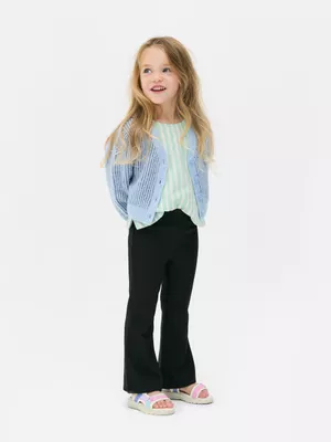 Leggings acampanados en tejido otomán