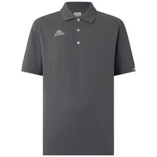 KAPPA polo maniche corte da uomo in cotone grigio da fitness