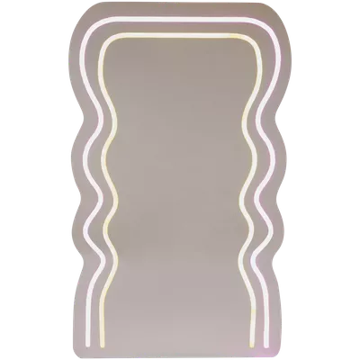 Neonové zrcadlo s osvětlením