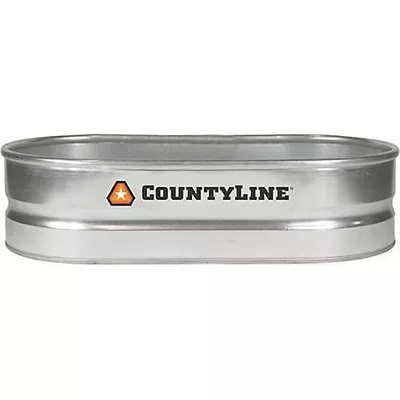 CountyLine 40 gal. Oval Galvanized Stock Tank, 2 ft. x 4 ft. x 1 ft.