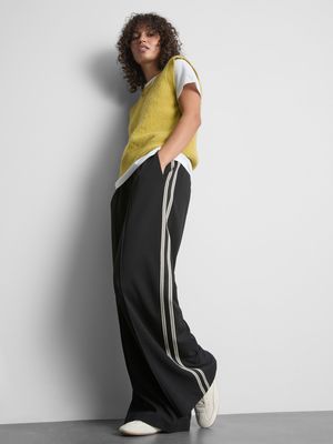 Joggers de pernera ancha con rayas laterales