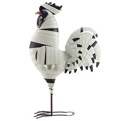 New!  Red Shed Indoor/Outdoor Mummy Metal Rooster Halloween Statue, 6 ft.
