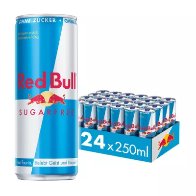 Red Bull Energy Drink Sugarfree 0,25 Liter Dose, 24er Pack