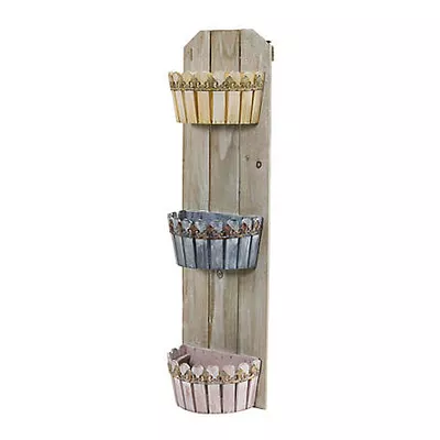 Nearly Natural 35 in. Triple Wall Planter