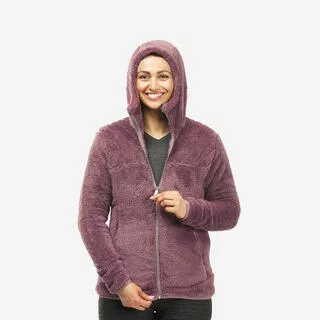 QUECHUA Pile caldo trekking donna SH500 vinaccia