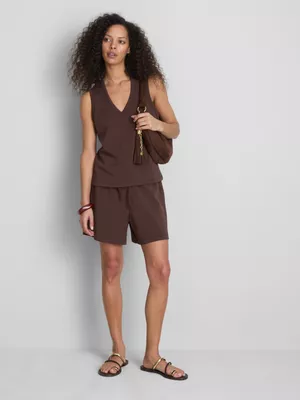 Camiseta sin mangas en mezcla de modal