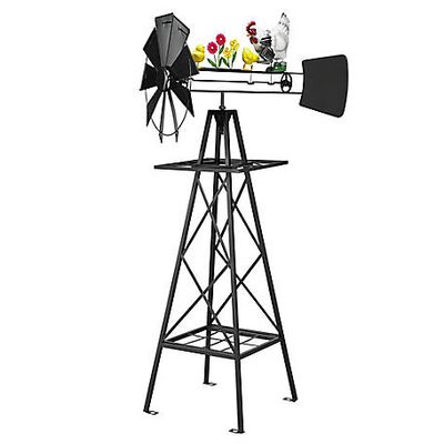 Red Shed 5 ft. Watering Chick Windmill