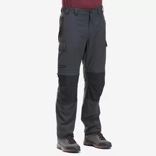 FORCLAZ Pantaloni modulabili trekking uomo MT100 grigi