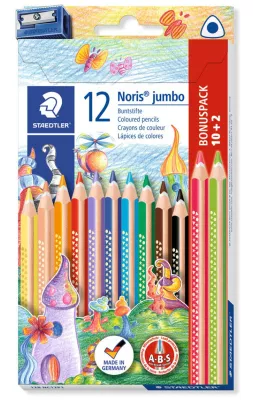 Staedtler, Farveblyanter, Noris Jumbo 128, 12 stk.