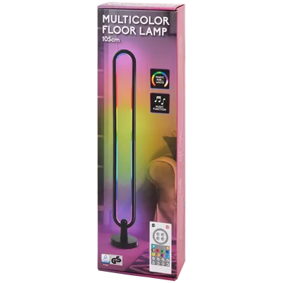 Vícebarevná stojací lampa