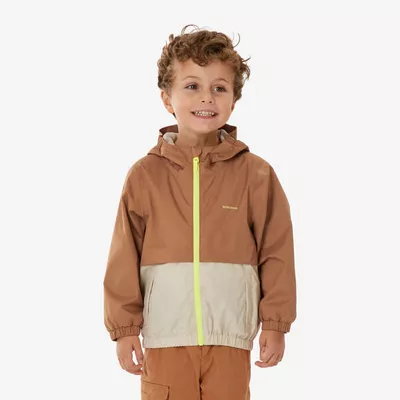 QUECHUA Regenjacke MH500 Kinder wasserdicht Gr. 92–122 braun