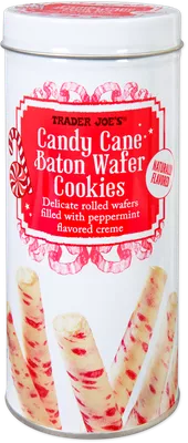 Candy Cane Baton Wafer Cookies