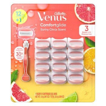 Gillette Venus Comfortglide Razor + 12 Refill Blades