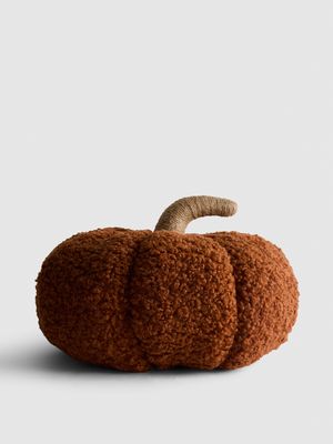 Adorno de calabaza de bouclé