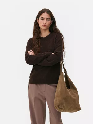 Jersey de cuello redondo de lujo de The Edit